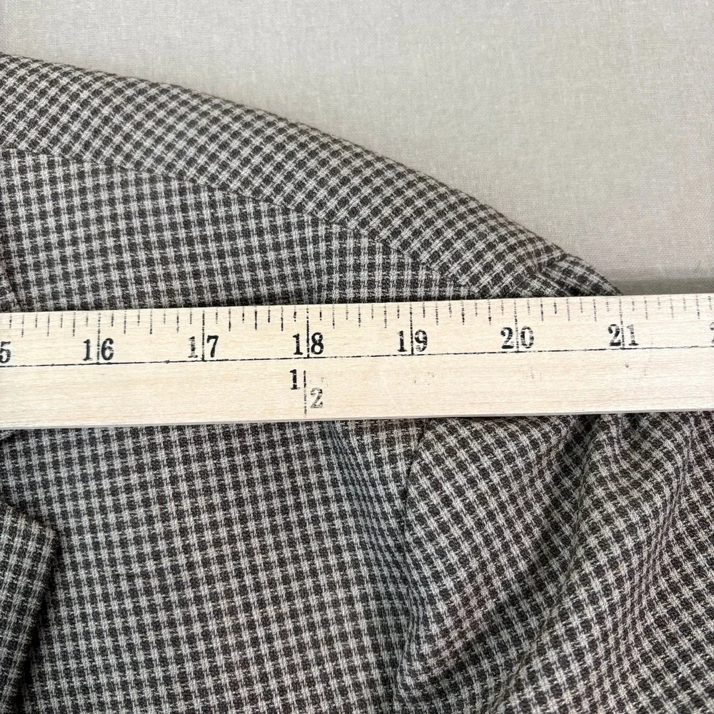 Hickey‎ Freeman Blazer Sport Coat Men Size 52L Brown Houndstooth Wool Two-Button